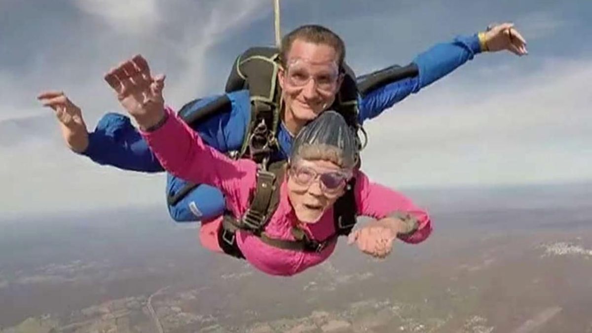 skydiving granny