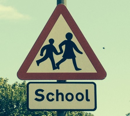 school speed sign